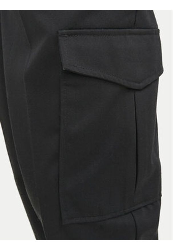 Jack & Jones - Jack&Jones Spodnie materiałowe Bill 12247358 Czarny Tapered Fit. Kolor: czarny. Materiał: syntetyk