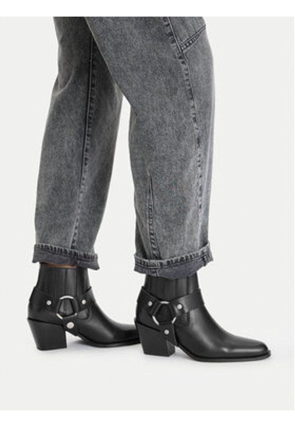 Badura Botki EO-BONNIE-501-25 Czarny. Kolor: czarny. Materiał: skóra