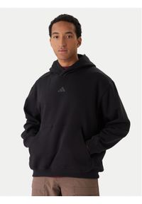 Adidas - adidas Bluza Power JZ6248 Czarny Oversize. Kolor: czarny. Materiał: bawełna #1