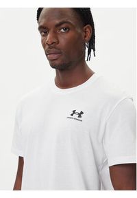 Under Armour T-Shirt Ua Logo Emb 1373997 Biały Relaxed Fit. Kolor: biały. Materiał: syntetyk, bawełna #3