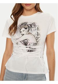 Guess T-Shirt W5RI32 K9RM1 Biały Regular Fit. Kolor: biały. Materiał: bawełna #4