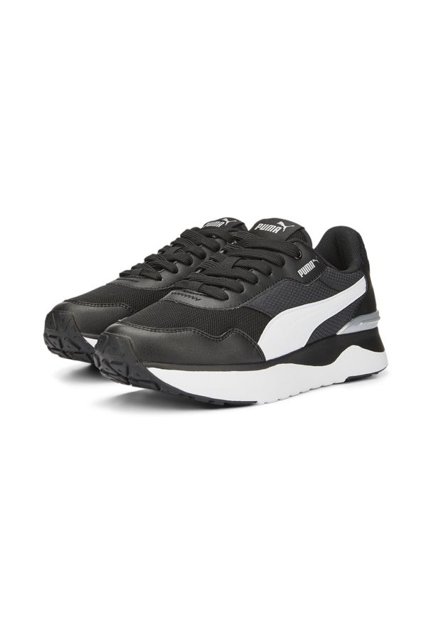 Buty do chodzenia dla dzieci Puma R78 Voyage Soft JR. Zapięcie: sznurówki. Kolor: biały, wielokolorowy, czarny. Materiał: materiał, syntetyk, tkanina, guma. Szerokość cholewki: normalna. Sport: turystyka piesza