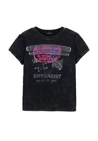 Desigual T-Shirt 25SWTKX6 Szary Slim Fit. Kolor: szary. Materiał: bawełna #6