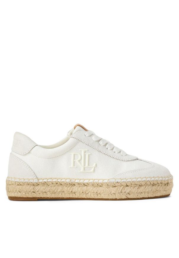 Lauren Ralph Lauren - LAUREN RALPH LAUREN Espadryle Luize 802959230001 Biały. Kolor: biały. Materiał: materiał