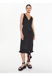 Remain Sukienka koktajlowa Light Satin Frill RM2212 Czarny Regular Fit. Kolor: czarny. Materiał: syntetyk. Styl: wizytowy #4