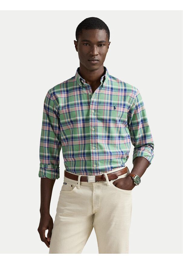 Polo Ralph Lauren Koszula 710922273007 Kolorowy Custom Fit. Typ kołnierza: polo. Materiał: bawełna. Wzór: kolorowy