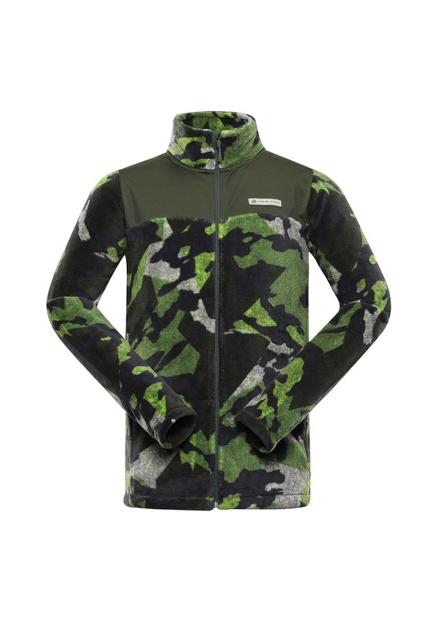 ALPINE PRO - Bluza męska polarowa ciepła Alpine Pro Eflin. Kolor: zielony. Materiał: polar. Sport: wspinaczka, turystyka piesza