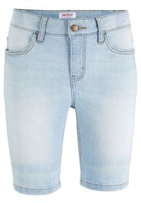 Wygodne szorty dżinsowe ze stretchem bonprix jasnoniebieski. Kolor: niebieski