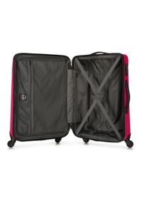 Wittchen - Zestaw walizek z ABS-u żłobionych różowy. Kolor: różowy. Materiał: guma. Styl: klasyczny #5