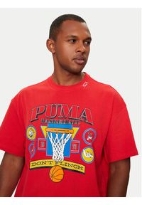 Puma T-Shirt Crowd Craze 2 627215 Czerwony Oversize. Kolor: czerwony. Materiał: bawełna #5