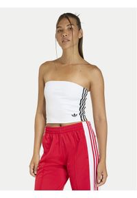 Adidas - adidas Top 3-Stripes KD6235 Biały Slim Fit. Kolor: biały. Materiał: syntetyk #1