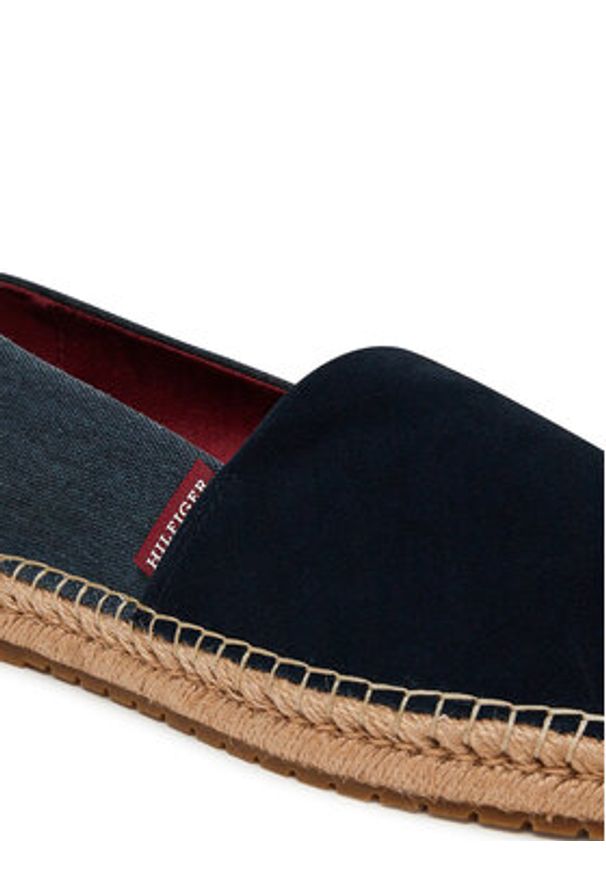 TOMMY HILFIGER - Tommy Hilfiger Espadryle Hilfiger Flex Mix Espadrille FM0FM05497 Granatowy. Kolor: niebieski. Materiał: zamsz, skóra