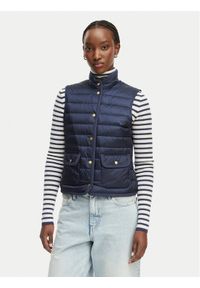 TOMMY HILFIGER - Tommy Hilfiger Bezrękawnik WW0WW49661 Granatowy Slim Fit. Kolor: niebieski. Materiał: syntetyk. Długość rękawa: bez rękawów #1