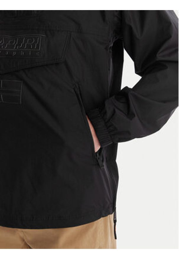 Napapijri Kurtka anorak RF Next WB NP0A4FI3 Czarny Loose Fit. Kolor: czarny. Materiał: syntetyk