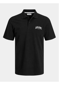 Jack & Jones Polo Josh 12247387 Czarny Standard Fit. Typ kołnierza: polo. Kolor: czarny. Materiał: bawełna #3