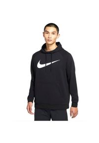 Bluzy sportowa męska Nike Drifit. Typ kołnierza: kaptur. Kolor: czarny. Sport: piłka nożna