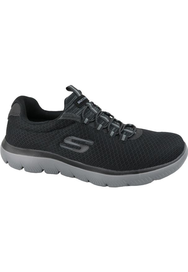 skechers - Buty do chodzenia męskie Skechers Summits. Zapięcie: sznurówki. Kolor: wielokolorowy, czarny, szary. Materiał: syntetyk, tkanina, materiał. Szerokość cholewki: normalna. Sport: turystyka piesza