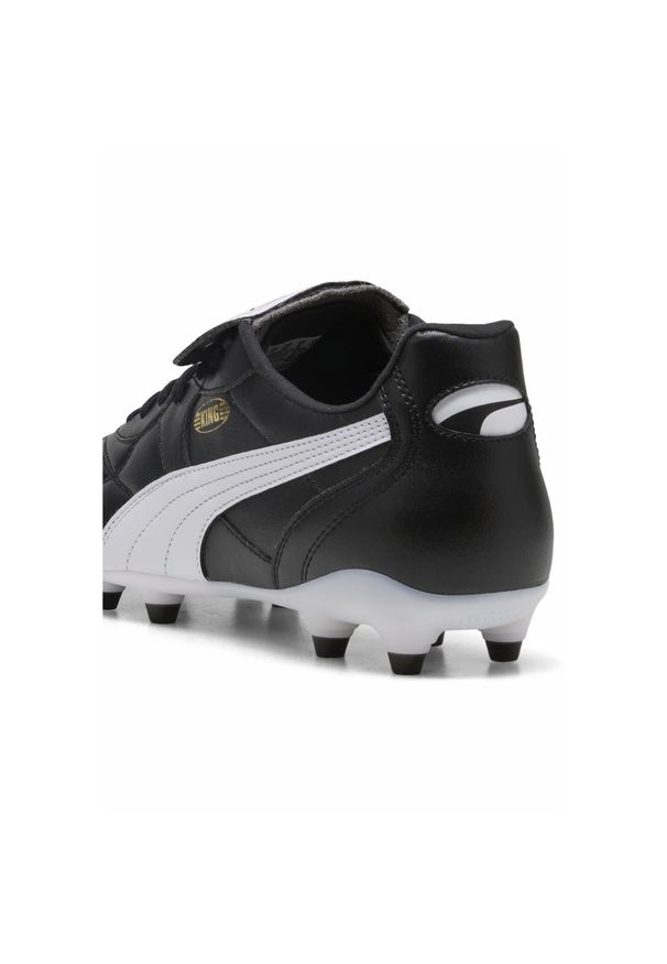 Puma - Buty piłkarskie unisex KING TOP FG/AG PUMA Black White Gold. Kolor: biały, wielokolorowy, czarny. Sport: piłka nożna