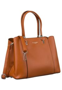 FLORA & CO - Shopperka brązowa Flora&Co F2581. Kolor: brązowy. Materiał: skórzane