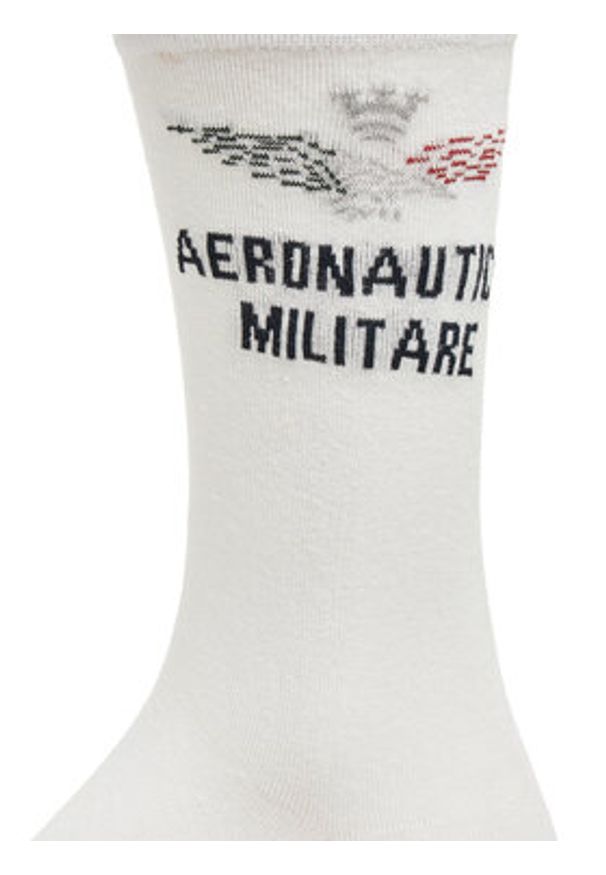 Aeronautica Militare Skarpety Wysokie Męskie 251CZ010L499 Biały. Kolor: biały. Materiał: materiał, bawełna
