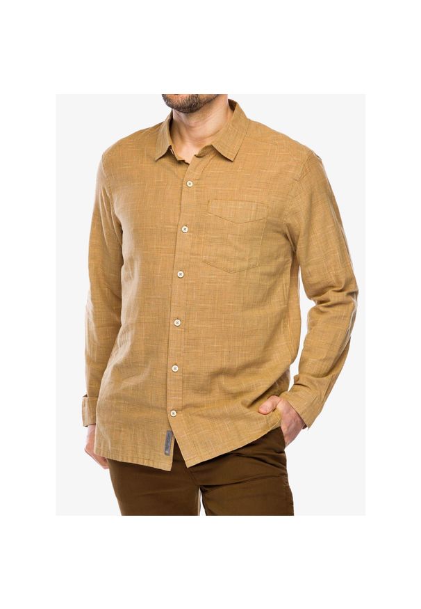 ROYAL ROBBINS - Koszula turystyczna męska Royal Robbins Hempline Spaced L/S. Kolor: brązowy