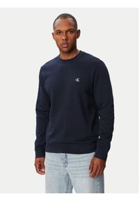 Calvin Klein Jeans Sweter 350Terry Mongrm Cn LV04RG275G Granatowy Regular Fit. Kolor: niebieski. Materiał: bawełna #1