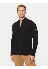 Stone Island Kardigan 8115519C2 Czarny Regular Fit. Kolor: czarny. Materiał: wełna