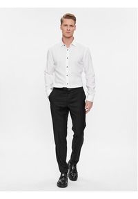 Hugo Koszula Kenno 50500998 Biały Slim Fit. Kolor: biały. Materiał: lyocell