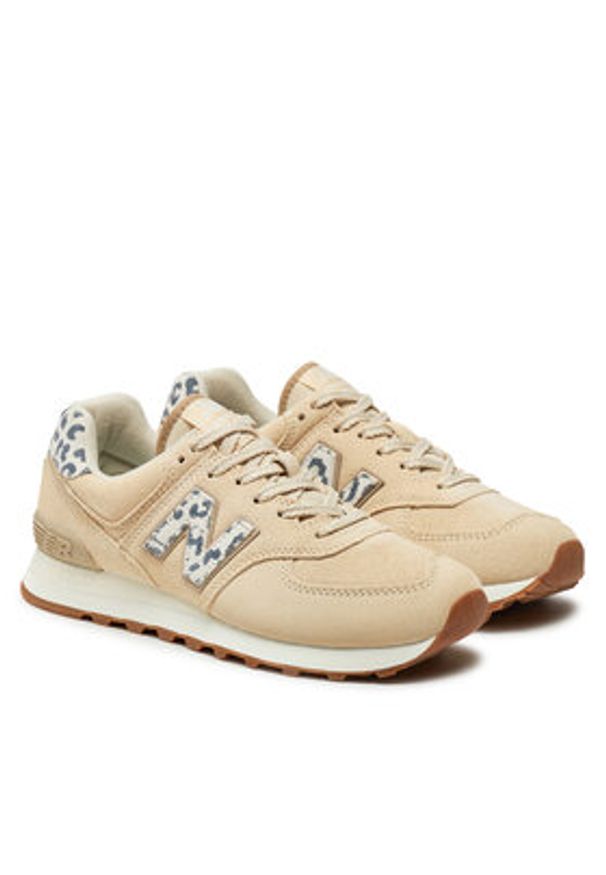 New Balance Sneakersy WL574IH2 Beżowy. Kolor: beżowy. Materiał: skóra, zamsz. Model: New Balance 574