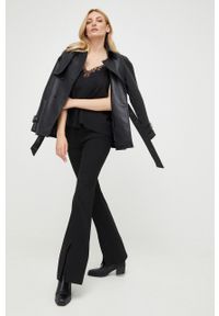 Answear Lab kurtka damska kolor czarny przejściowa. Kolor: czarny. Długość rękawa: raglanowy rękaw. Styl: wakacyjny #6