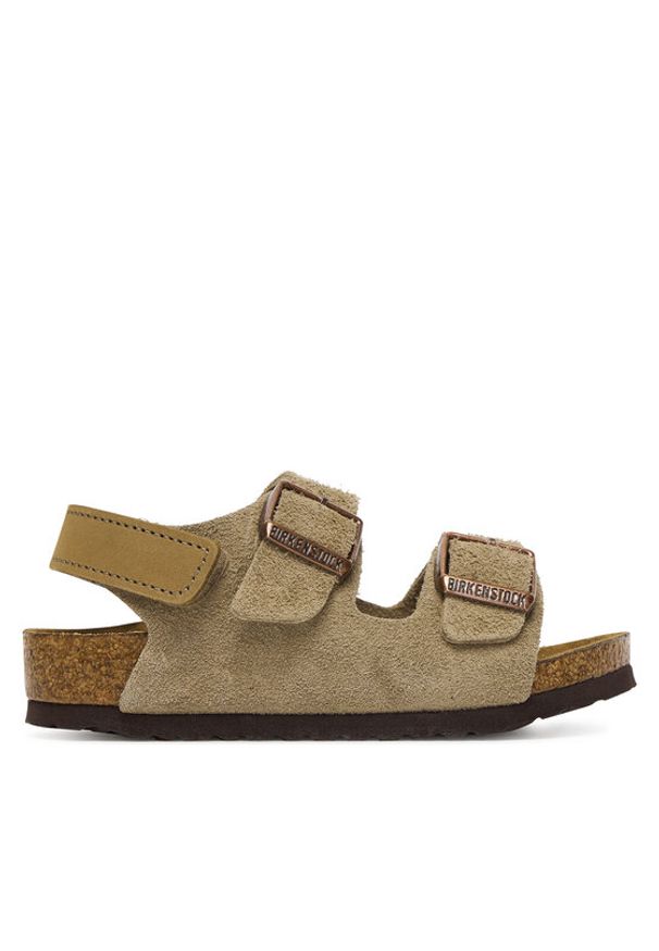 Birkenstock Sandały Milano As 1029465 S Beżowy. Kolor: beżowy. Materiał: zamsz, skóra