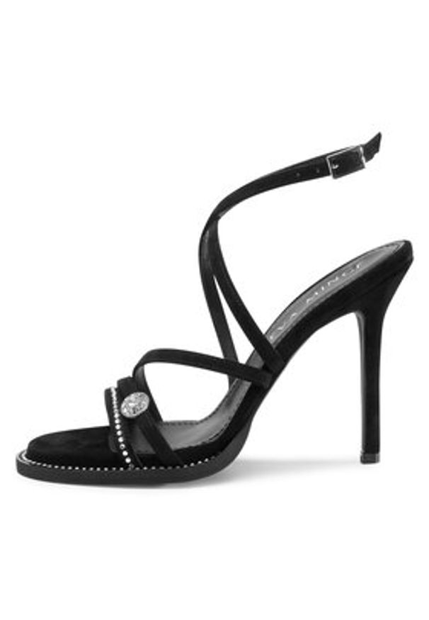 Eva Minge Sandały EM-53-07-000809 Czarny. Kolor: czarny. Materiał: zamsz, skóra