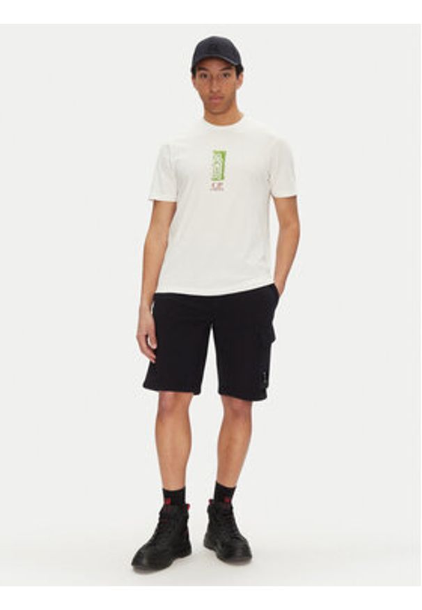 C.P. Company T-Shirt 18CMTS310A005431G Biały Regular Fit. Kolor: biały. Materiał: bawełna