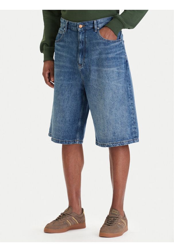 Tommy Jeans Szorty jeansowe Theo DM0DM22992 Niebieski Loose Fit. Kolor: niebieski. Materiał: bawełna