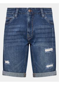 INDICODE Szorty jeansowe Kaden Holes 70-104 Niebieski Regular Fit. Kolor: niebieski. Materiał: bawełna