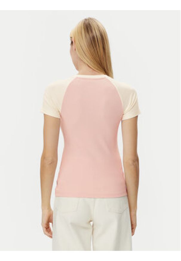 Guess Jeans T-Shirt W5GP61 KA0H1 Różowy Regular Fit. Kolor: różowy. Materiał: bawełna