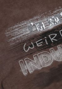 Born2be - Brązowy T-shirt z Bawełny o Kroju Oversize z Napisem Orinvyra. Okazja: na co dzień, do pracy, na spotkanie biznesowe. Kolor: brązowy. Materiał: bawełna. Wzór: napisy. Styl: casual, biznesowy, elegancki #4