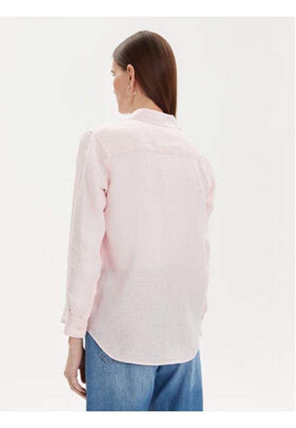 TOMMY HILFIGER - Tommy Hilfiger Koszula WW0WW42037 Różowy Relaxed Fit. Kolor: różowy. Materiał: len