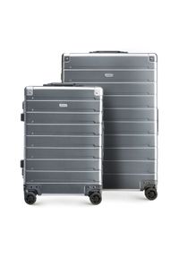 Wittchen - Zestaw walizek z aluminium. Kolor: srebrny. Materiał: guma #1