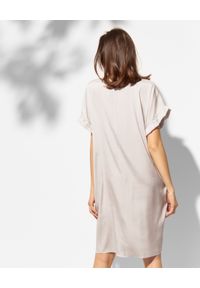 LE TRICOT PERUGIA - Szara jedwabna sukienka. Kolor: szary. Materiał: jedwab. Długość: midi #2