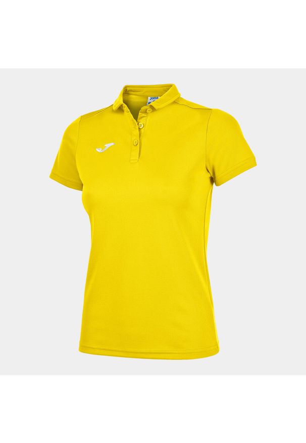 Koszulka polo do tenisa damska Joma Hobby. Typ kołnierza: polo. Kolor: żółty. Sport: tenis