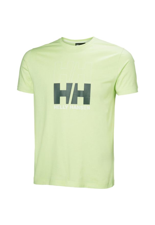 Koszulka Helly Hansen Core Graphic 2.0. Kolor: zielony. Wzór: nadruk