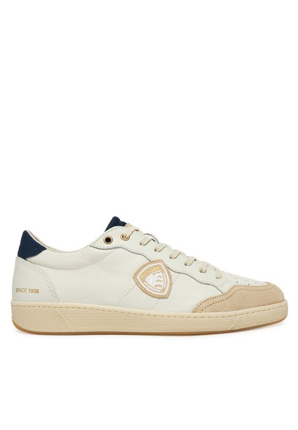 Blauer Sneakersy S5MURRAY12 Écru. Materiał: skóra