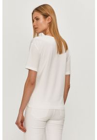 Moschino Underwear - T-shirt. Okazja: na co dzień. Kolor: biały. Materiał: bawełna, dzianina, elastan. Wzór: nadruk. Styl: casual #2