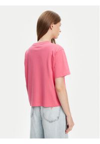 Guess Jeans T-Shirt W4YI05 K8HM0 Różowy Boxy Fit. Kolor: różowy. Materiał: bawełna #4