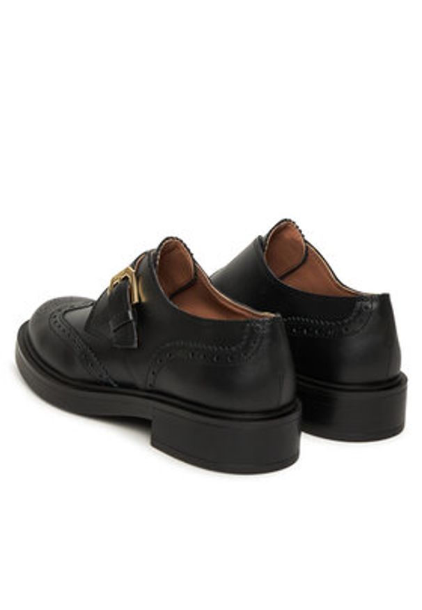 Pollini Oxfordy SA10263G0NTC0000 Czarny. Kolor: czarny. Materiał: skóra