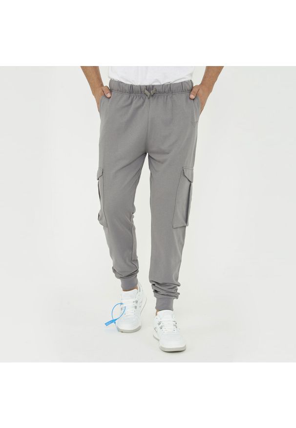 LEGEA - spodnie sportowe F CARGO szare. Kolor: szary. Materiał: poliester, bawełna. Sport: fitness
