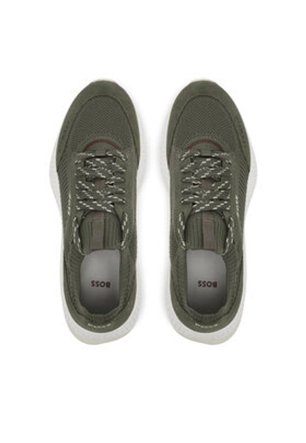 BOSS Sneakersy Ttnm Evo 50536413 Zielony. Kolor: zielony. Materiał: materiał