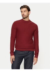 Selected Homme Sweter Tion 16095640 Czerwony Regular Fit. Kolor: czerwony. Materiał: bawełna