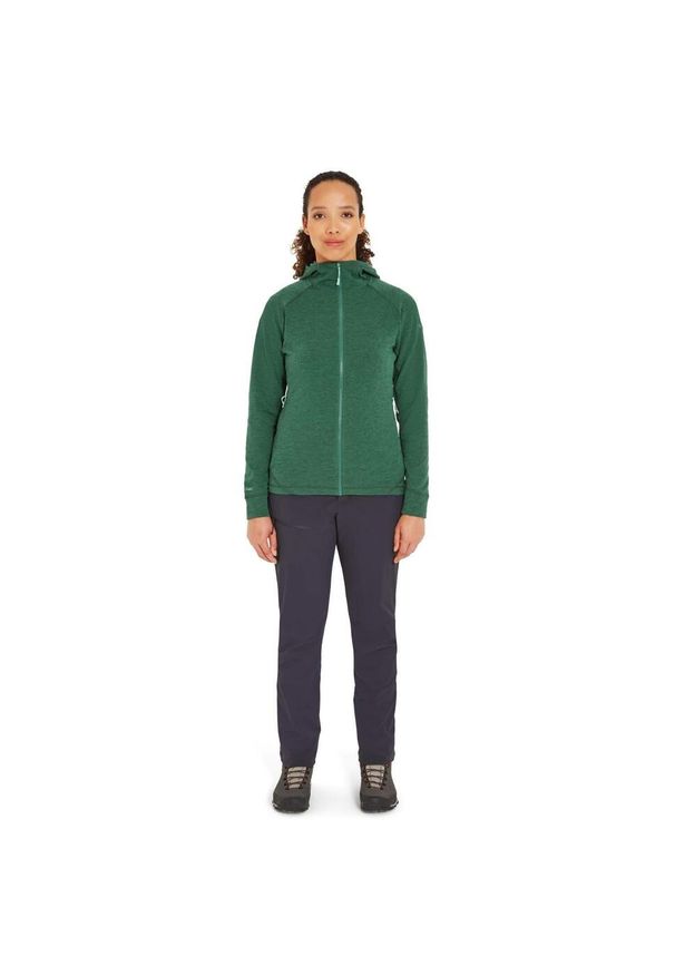 Bluza z kapturem damska Rab Nexus Hoody z kapturem. Typ kołnierza: kaptur. Kolor: zielony